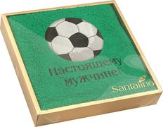 полотенце настоящему мужчине (мяч), 50*90 см. м\х зеленый