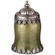 светильник с led-подсветкой и металл.элементами, д=9см, в=15см, зеленый (кор=24шт.)