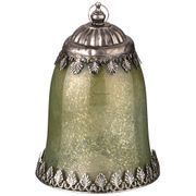 светильник с led-подсветкой и металл.элементами, д=12см, в=18,5см, зеленый (кор=24шт.)