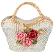 изделие художественно-декоративное корзинка с цветами высота 34см