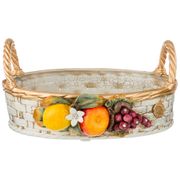 изделие художественно-декоративное корзинка с фруктами высота 20 см