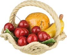 изделие декоративное корзина с фруктами диаметр=18 см высота=17 см