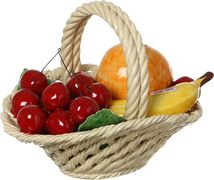 изделие декоративное корзина с фруктами 20*16 см высота=16 см