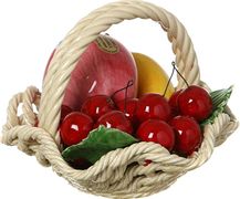 изделие декоративное корзина с фруктами диаметр=18 см высота=13 см 