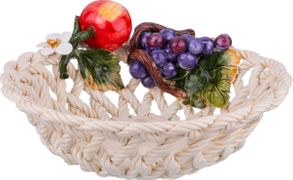 изделие декоративное корзина с фруктами диаметр=27 см высота=9 см