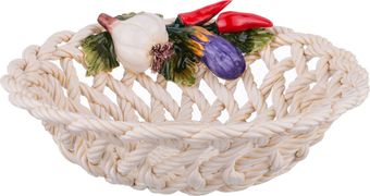 изделие декоративное корзина с овощами диаметр=27 см высота=8 см