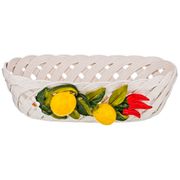 изделие декоративное корзина с лимонами большая 38*12,5*11 см