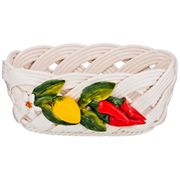 изделие декоративное корзина с лимонами малая высота 9 см