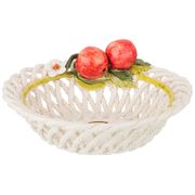 изделие художественно-декоративное блюдо круглое с яблоками  высота 12 см