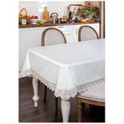 скатертьричард 160*120см, 100% п/э, с кружевом, шампань, жаккард