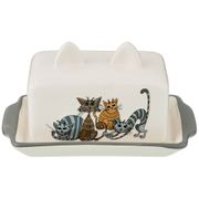 масленка озорные коты 18*11*9 см. (кор=18 шт.)