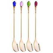 набор чайных ложек, 4 шт., длина 13,5 см. радужный (кор=72набор.)