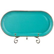 блюдо seasons овальное 30*15 см цвет бирюзовый (кор=6шт.)