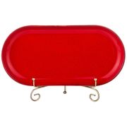 блюдо seasons овальное 30*15 см цвет красный (кор=6шт.)