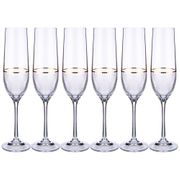 набор бокалов для шампанского viola elegance из 6 шт. 190 мл. высота=24,5 см. (кор=8набор.)