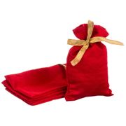 набор мешочков подарочных из 5шт сувенир, 20х13см, 100%пэ, атлас красный