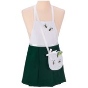 фартук маленький декоративный  ква-ква ,зелёный, 100%х\б,