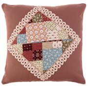 подушка декоративная петчворк,45х45см,мокко,100%хлопок