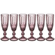 набор бокалов для шампанского серпентина из 6шт. серия muza color 150мл. / в=20 см (кор=4наб.)