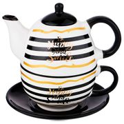 набор 2 пр. чайник объем 400 мл и чашка объем 329 мл  коллекция happy star(кор=18 наб.)