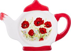 подставка под чайные пакетики полевые маки 13*9*2 см. (кор=144шт.)