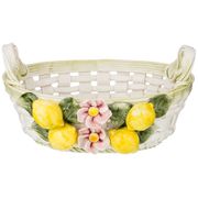 корзина декоративная овальная лимоны 29х24х15 см.