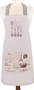 фартук  фуршет, 20% х/б,80%пэ,серый, вышивка