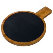 доска  сервировочная agness 29,5*22*1,5 см. бамбук, сланец (кор=6шт.)