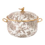 кастрюля эмалированная agness с крышкой, 4,8л, диа.22см