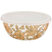 миска agness эмалированная с пластик.крышкой, 20х9см, 1,7л