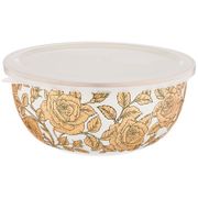 миска agness эмалированная с пластик.крышкой, 24х10,5см, 2,8л