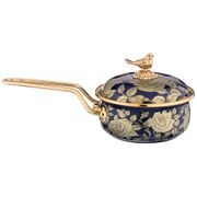 ковш agness эмалированный с крышкой, 0,9л, диа.14см