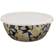 миска agness эмалированная с пластик.крышкой, 20х9см, 1,7л