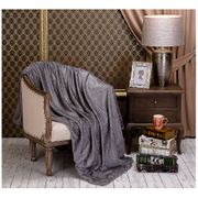 плед косы. серый пепел 200*220 см. (кор=12шт.)