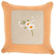 подушка декоративная кантри,40х40см,серый,100%лён