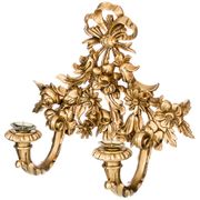 подсвечник настенный золотой 36*19 см. высота=34 см.