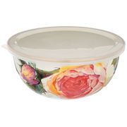 миска agness эмалированная с пластиковой крышкой,  24 х 10,5 см/ 2,8л (кор=4шт.)