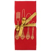 плейсмет праздничный фуршет 30х40см, 100% хб, красный