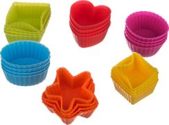 набор силиконовых форм для выпечки из 24 шт. 3.4*2.5*1.5 см. (мал=24шт./кор=192наб.)