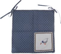 сидушка на стул гуси 40*40 см. хлопок 100%, горох, шампань