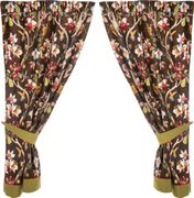 комплект штор 2 шт с прихватами парадиз 100*170 см, 100% хлопок,коричневый