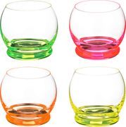 набор стаканов из 4 шт. neon crazy 390 мл. высота=9 см.