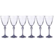 набор бокалов для вина elisabeth blue smoke из 6 шт. 350 мл. высота=23,5 см. (кор=8набор.)