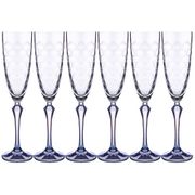 набор бокалов для шампанского elisabeth blue smoke из 6 шт. 200 мл. высота=25,5 см. (кор=8набор.)