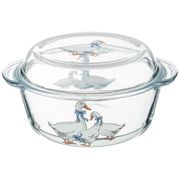 кастрюля для запекания с крышкой гуси 1,45 л 22*19*11 см