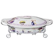 мармит с крышкой на подставке лаванда 40*26 см высота=17 см (кор=4шт.)