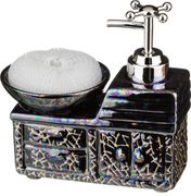 комплект:дозатор для моющего средства+губка 14*15*9 см. 400 мл. (кор=24комп.)