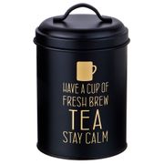 емкость agness черное золото для сыпучих продуктов чай диаметр=11см. высота=15,5см (кор=12шт.)