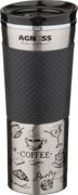 термокружка agness  400 мл с кнопкой-стоппером