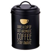 емкость agness черное золото для сыпучих продуктов кофе диаметр=11см. высота=15,5см (кор=12шт.)